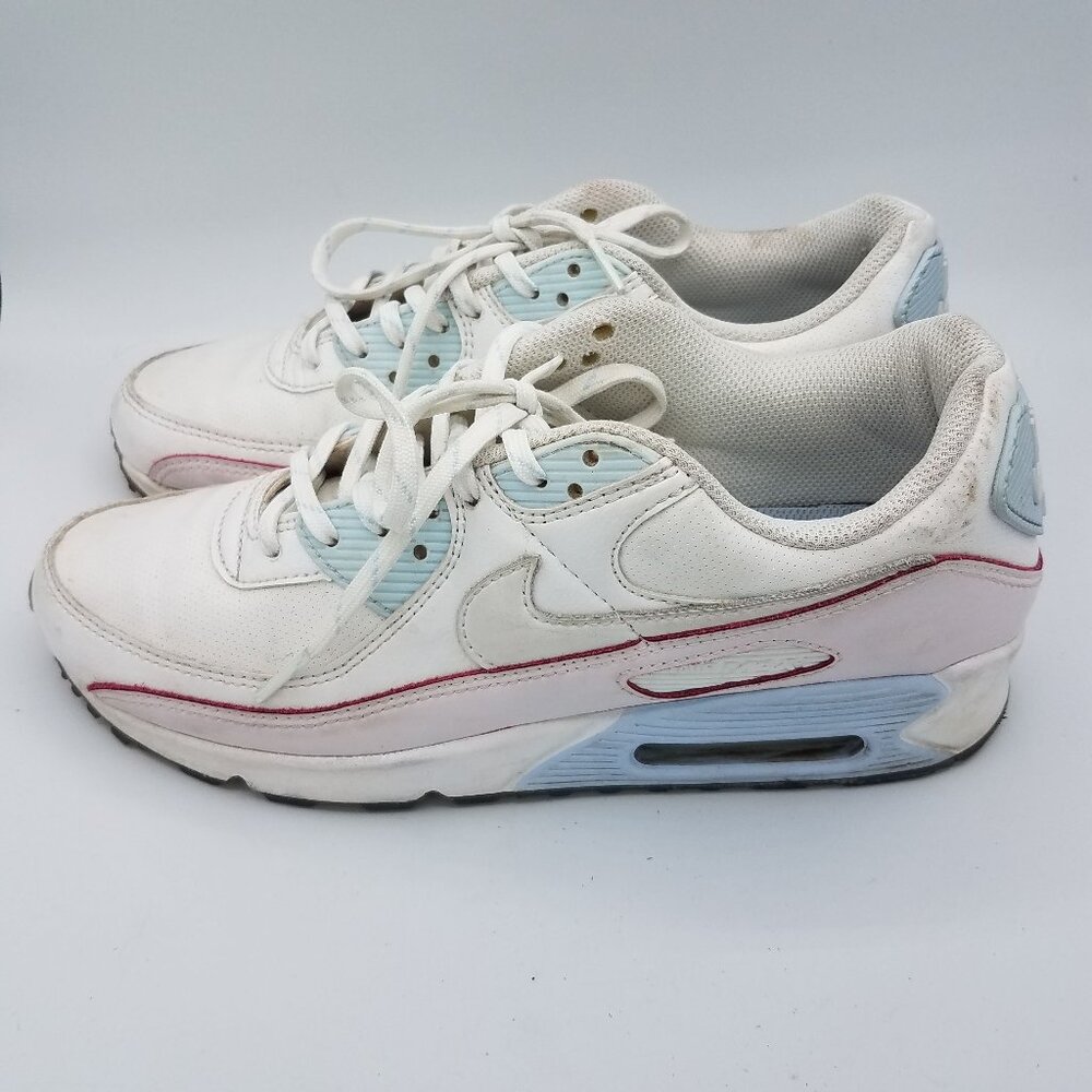 Nike Air Max 90 One of One Sneakers Mens 8.5 White/Hydrogen Blue Mens CW5569-100